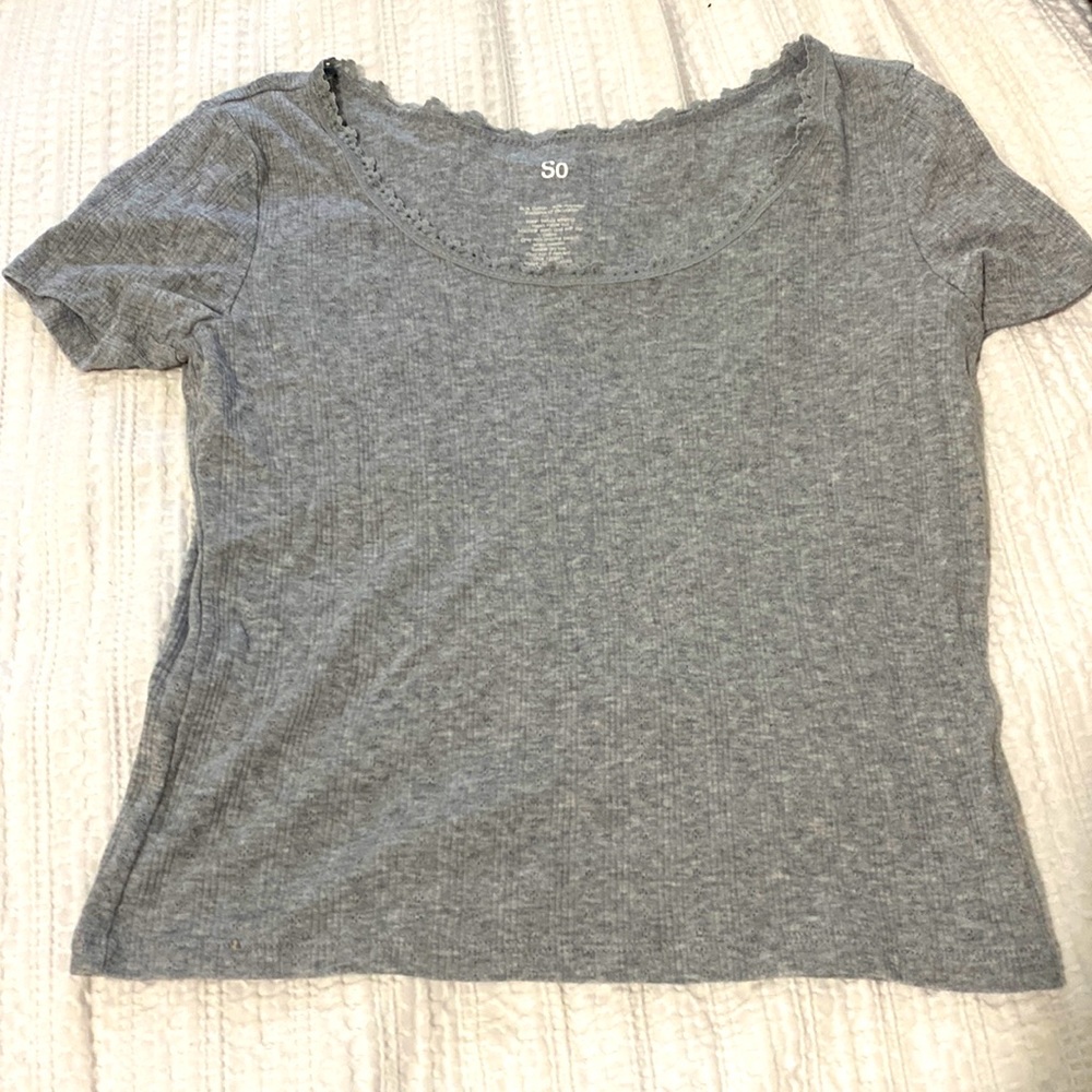 Cropped Grey Top (size small)